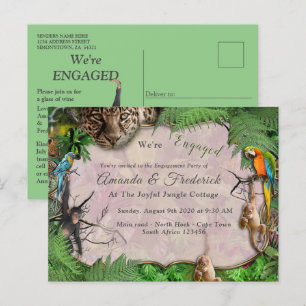 Joyful African Jungle Invitation Postcard