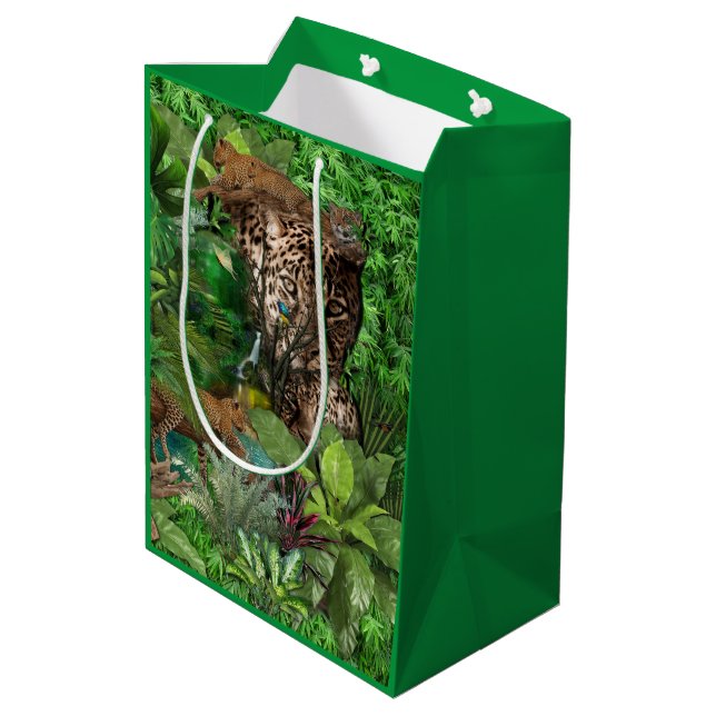 Joyful African Jungle Medium Gift Bag (Back Angled)