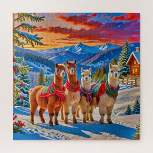 Joyful alpacas jigsaw puzzle
