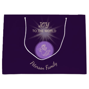 Joyful Angel Holiday Wonder Large Gift Bag