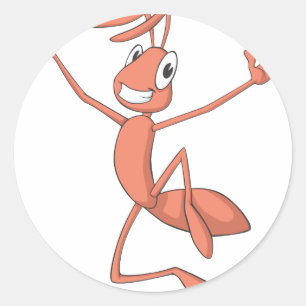 Joyful Ant Classic Round Sticker