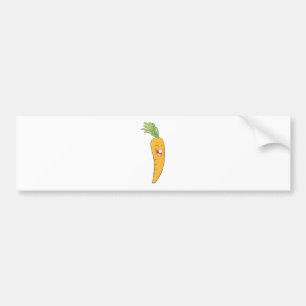 Joyful Asian Carrot Vegetable Bumper Sticker