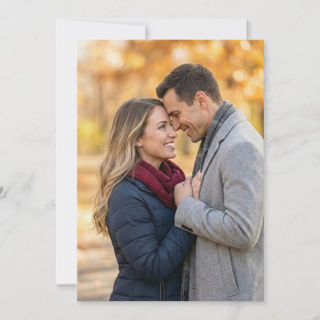 Joyful Autumn Warmth Photo Invitation (Front)