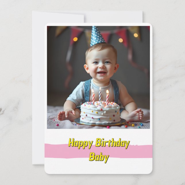 Joyful Baby Birthday Card – Instant Download (Front)