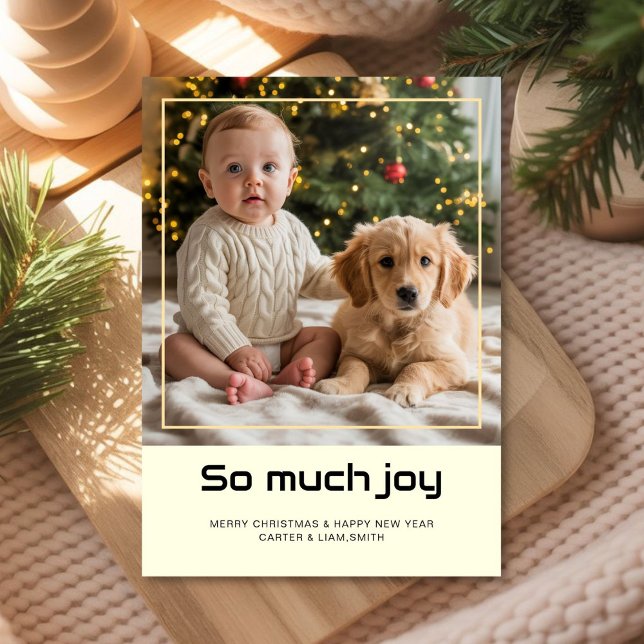 Joyful Baby & Pet Holiday christmas card (Creator Uploaded)