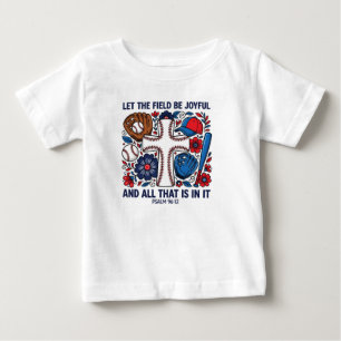 Joyful Baseball Coquette PNG Baby T-Shirt