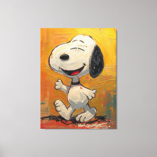 Joyful Beagle Dog Pop Art Painting Canvas Print
