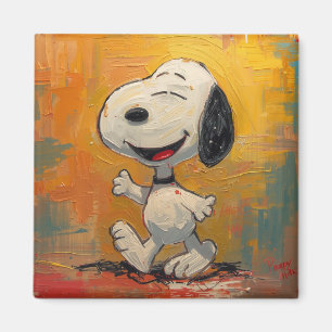 Joyful Beagle Dog Pop Art Painting Magnet