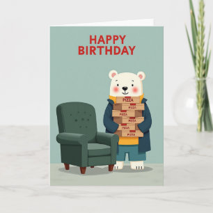Joyful Bear Pizza Card