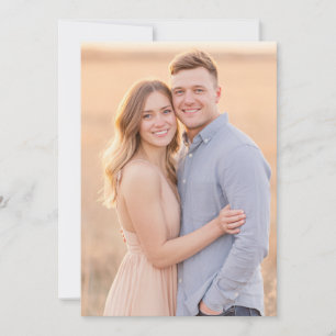Joyful Beige Romantic Photo Invitation