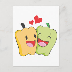 Joyful Bell Pepper Lovers Postcard