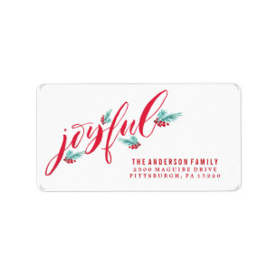 Joyful Berry Christmas Address Label