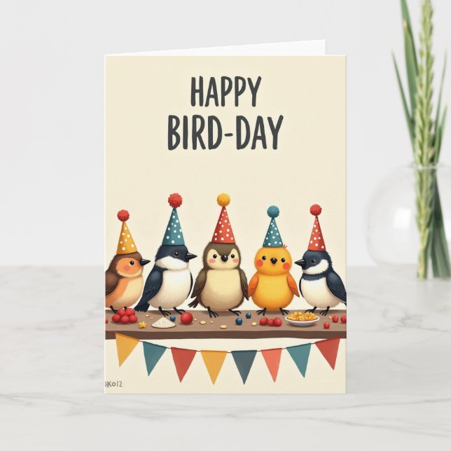 Joyful Bird Party Card (Front)
