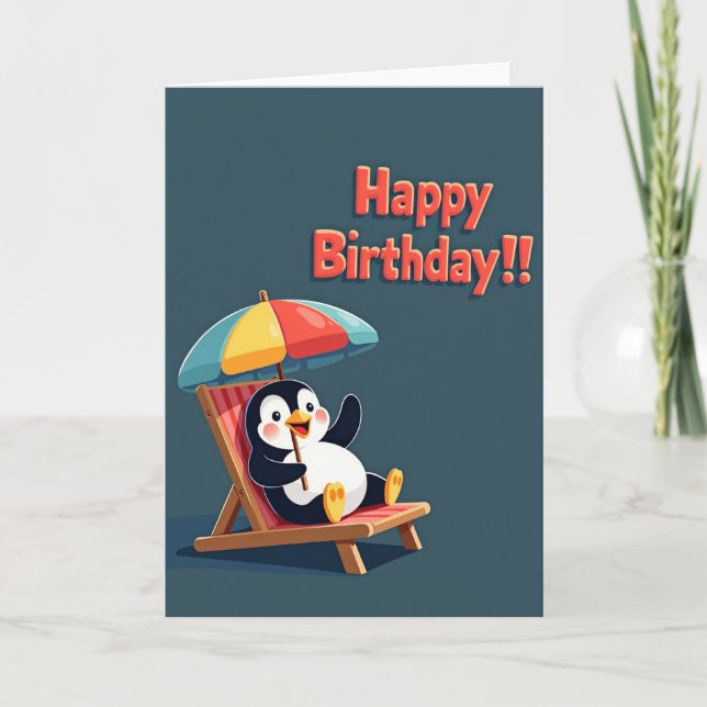Joyful Bird Umbrella Card (Front)