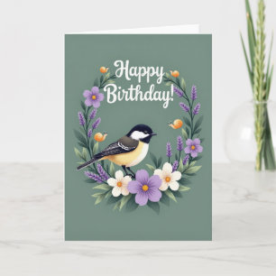 Joyful Bird Wreath Card