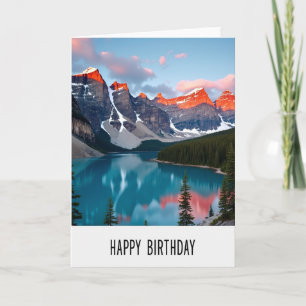 Joyful Birthday Alpine Lake Card