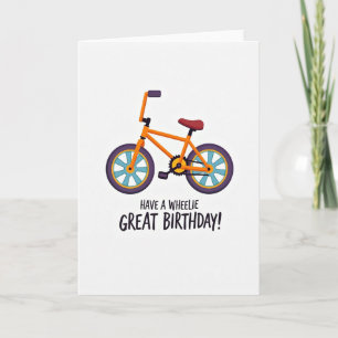 Joyful Birthday Bicycle Art Card