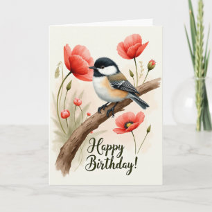 Joyful Birthday Birdie Blossom Card