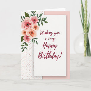 Joyful Birthday Blossom Script Card