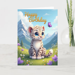 Joyful Birthday Blue Eyed Kitten Card