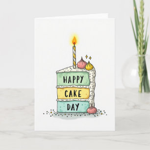 Joyful Birthday Cake Slice Card