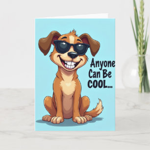 Joyful Birthday Cartoon Dog Card