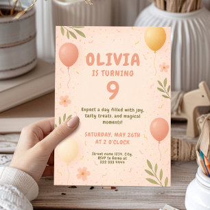 Joyful Birthday Celebration with Balloons Invitation