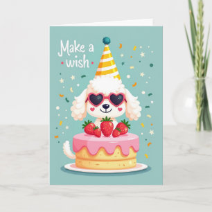 Joyful Birthday Dog Cake Card