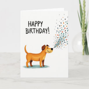 Joyful Birthday Dog Confetti Card