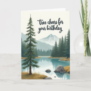 Joyful Birthday Evergreen Peak Card