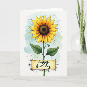Joyful Birthday Floral Bloom Card