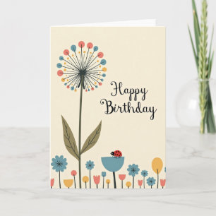 Joyful Birthday Floral Burst Card