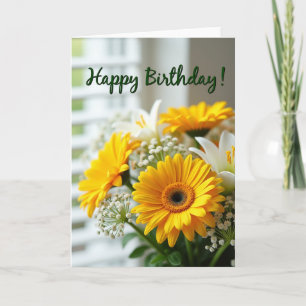 Joyful Birthday Flower Card