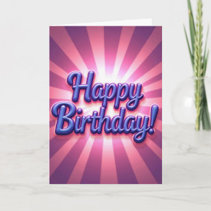 Joyful Birthday Gleaming Script Card