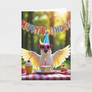 Joyful Birthday Heart Bird Card