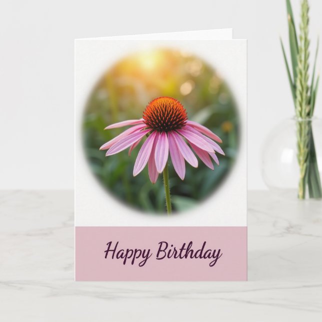 Joyful Birthday Lavender Bloom Card (Front)