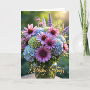 Joyful Birthday Magenta Card