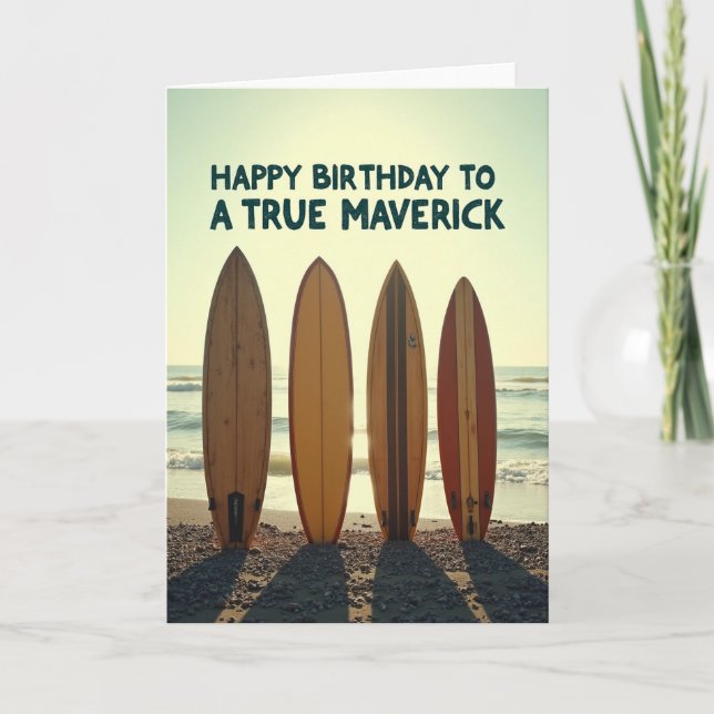 Joyful Birthday Ocean Boards Card (Front)