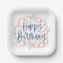 Joyful Birthday Paper Plates