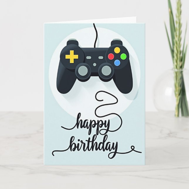 Joyful Birthday Pattern Card (Front)