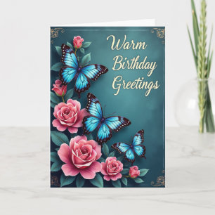 Joyful Birthday Rose Card