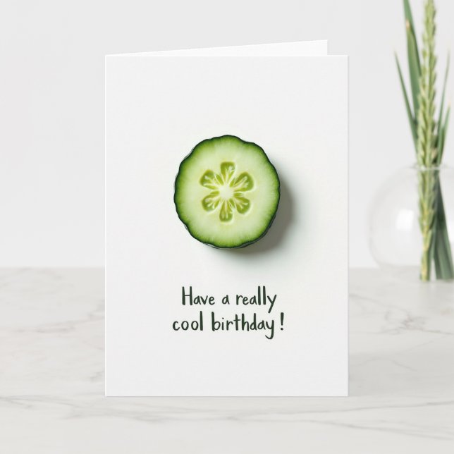 Joyful Birthday Star Slice Card (Front)
