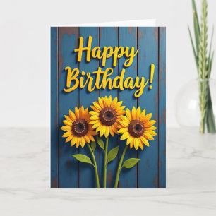 Joyful Birthday Sunflower Card