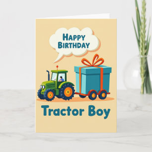 Joyful Birthday Tractor Card