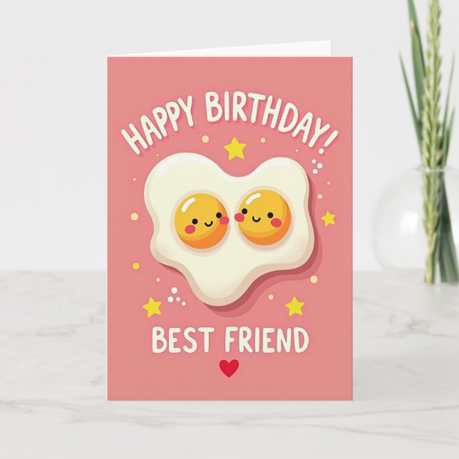Joyful Birthday Whimsical Eggs Card (Front)