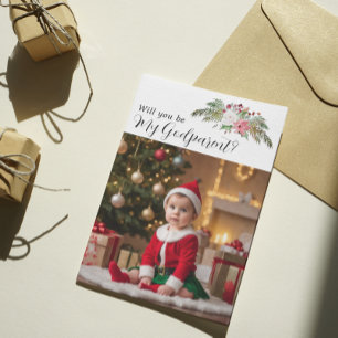 Joyful Blessings Will You Be a Holiday Godparent? Invitation