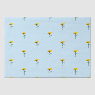 Joyful Blue and Yellow Twin Sunflowers in Bloom Tissue Paper