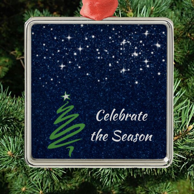 Joyful Blue Evening Christmas Tree Metal Tree Decoration (Creator Uploaded)