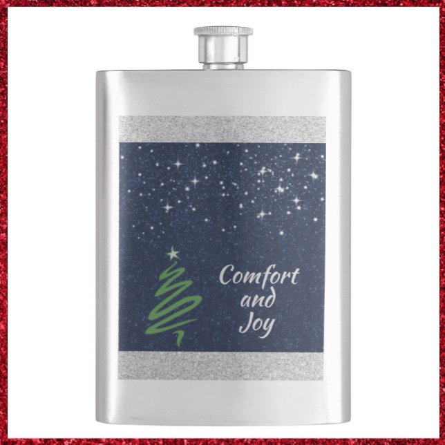 Joyful Blue Evening Hip Flask (Creator Uploaded)