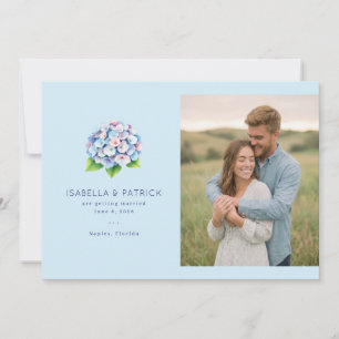Joyful Blue Floral Illustration Save The Date
